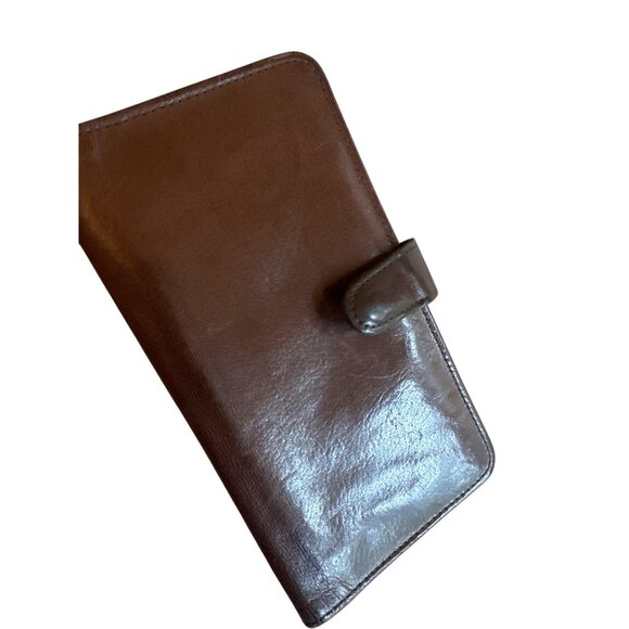 Coach Brown Leather Wallet With Snap Closure & Multiple Card Slots Slim - Picture 4 of 5